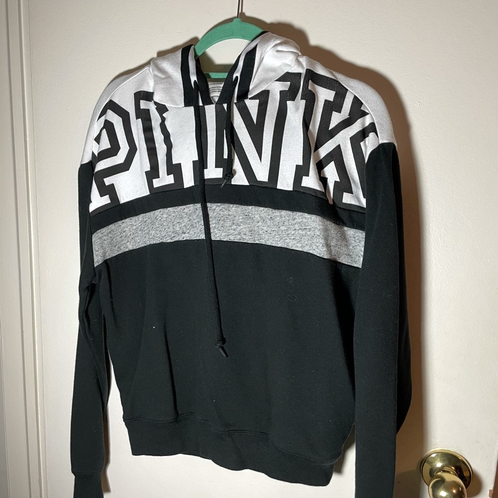 Pink VS cropped hoodie